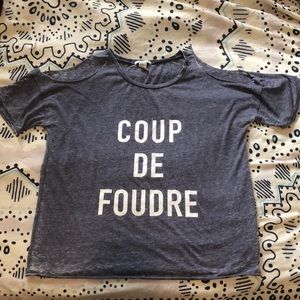 Forever 21 cold shoulder graphic tee